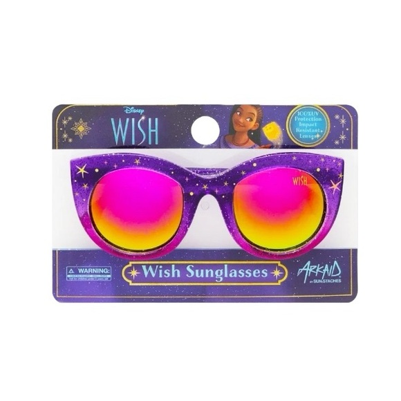 Disney Wish Asha Of Roses Purple Glitter Sunglasses - Picture 8 of 8